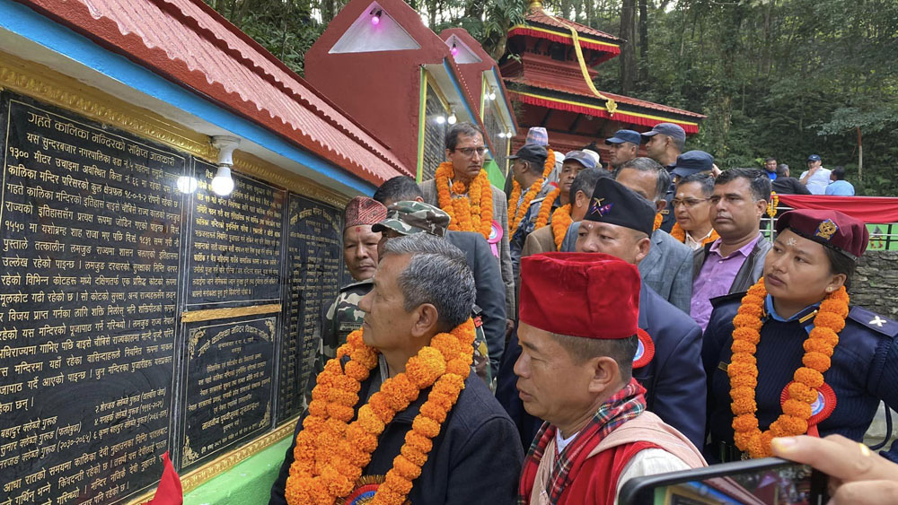 सुन्दरबजारको गहतेमा कालिका मन्दिर पुनःनिर्माण